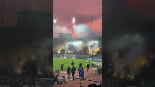 Pyroshow FC Zürich Fans nach dem 1:0 im Zürcher Derby #fczürich