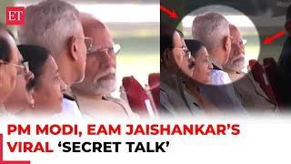 PM Modi, EAM Jaishankar’s viral ‘secret talk’ ahead of Prez Muizzu ceremonial reception