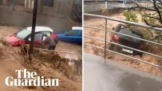 Gran Canaria: woman rescued from vehicle as cars washed away in flash flood