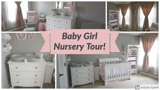 BABY GIRL NURSERY TOUR // Pink and Gray