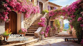 Lourmarin FRANCE  French Village Video Tour Most Beautiful Villages in France 4k Walk