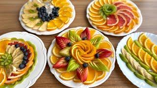 Fruit slicing | The fruit serving ideas | 5 идей фруктовой нарезки