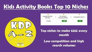 Kids Activity Books Top 10 Niches - low competition with high search volumes