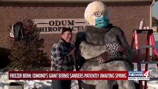 Freezer Bern: Oklahomans sculpt snowman into viral Bernie Sanders meme