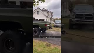 Squarebody Chevy pulls Ford power stroke 