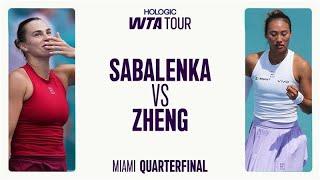Aryna Sabalenka vs. Qinwen Zheng | 2025 Quarterfinal Miami | WTA Match Highlights