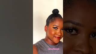 Easy faux bun hawk updo on 4c natural hair. #fauxhawk #mohawk #naturalhair #naturalhairtutorial