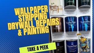 Wallpaper stripping, drywall repairs, painting and carpentry in St Charles!