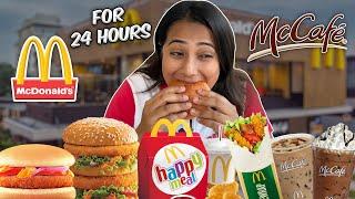 Eating only NEW MC DONALDS for 24 HOURS | Food Challenge