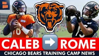 Chicago Bears Training Camp News: Caleb Williams & Rome Odunze Sync Up + Bears Injury Updates