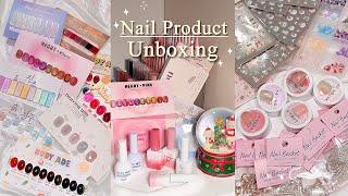 sub) Unboxing Korea nail materials!/ Check out the new winter parts, stickers/ Nail haul / ASMR