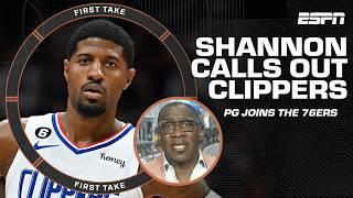 You LOST Paul George for NOTHING! - Shannon Sharpe calls out Clippers | First Take