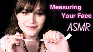 ASMR Measuring and Examining Your Face Role Play: Unintelligible/Inaudible Whispering, Sketching