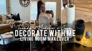 LIVING ROOM MAKEOVER + DECORATE WITH ME | I’M MOVING EVERYTHING OUT! | MIXING THE OLD WITH THE NEW