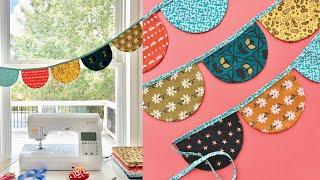 Make an easy Fabric Bunting! | FREE PATTERN | Any size