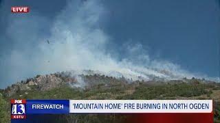 'Mountain Home Fire' burning above North Ogden