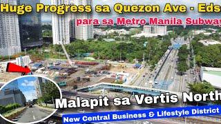 Huge Development in Quezon City Metro Manila Subway Quezon Ave Station - Vertis North