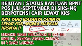 KEJUTAN️STATUS BPNT POS JULI-SEPT DI SIKS-NG BERPOTENSI CAIR LEWAT KKS, UPDATE PKH BPNT KKS CAIR️