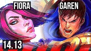 FIORA vs GAREN (TOP) | 8 solo kills, 1000+ games | EUW Master | 14.13