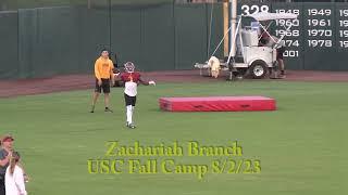 Zachariah Branch's one handed grab during USC fall camp practice