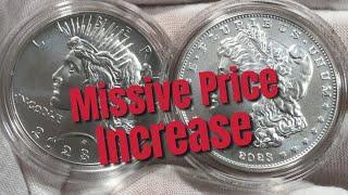 ALERT! Massive Price INCREASE 2024 Morgan & Peace Silver Dollars & ALL US Mint Silver Products
