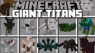 Minecraft GIANT TITANS MOD / FIGHT OFF EVIL GIANTS MOBS AND WIN THE BATTLE!! Minecraft