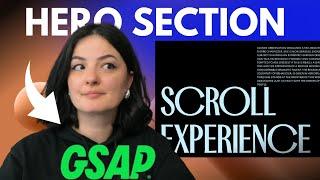 GSAP HERO SECTION SCROLL EXPERIENCE - Elementor Wordpress Tutorial Flex Container