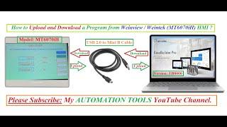 How to Upload and Download a Program from  Weinview/Weintek (MT6070iH) HMI?