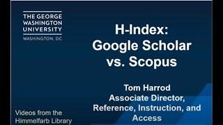 H-Index: Google Scholar vs. Scopus