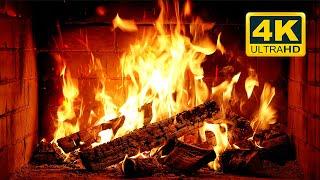  Cozy Fireplace 4K (12 HOURS). Fireplace with Crackling Fire Sounds. Crackling Fireplace 4K UHD