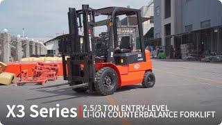 X3 Series | 2.5 /3 ton Li-ion counterbalance forklift truck