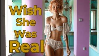 Redhead in White Lingerie | Dreamy Retro Aesthetic | AI Generated Visuals & Music