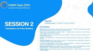 Gama Days 2024 - Session 2 - Participatory and Policy Modeling