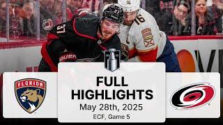 NHL Playoff Highlights | Panthers vs. Hurricanes | Gm 5 | May 28, 2025