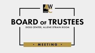 1-16-25 Weatherford College Board of Trustees Meeting