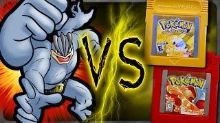 Which is easier for Machamp to beat? Yellow or Red?