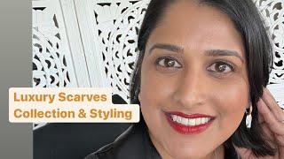 Luxury Scarf Collection | Mod Shots | How to style Scarves | Dior & LOUIS VUITTON & HERMES