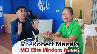 Mr. Robert Manalo of MCI Elite Mindoro Branch