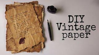 DIY Vintage Paper I Wax seal I Easy Tutorial using coffee I Luna Joy