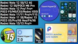 Xiaomi HyperOS 2.0/HyperOS India/Note 11/12/13/MIUI 14/Android 15/POCO Launcher/iOS Control Centre