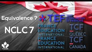 Equivalence NCLC 7 pour tout tests de langues pour immigration canada