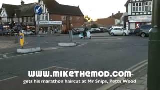 www.mikethemod.com get his haircut at Mr Snips Petts Wood 2 marathons in 2 weeks