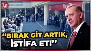 Kent Lokantası kuyruğundaki vatandaşlar Erdoğan'a seslendi: Bırak git artık, istifa et!