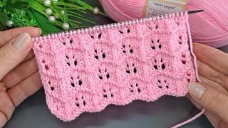 İki şiş kolay örgü yelek model anlatımı ️Eays crochet knitting patterns