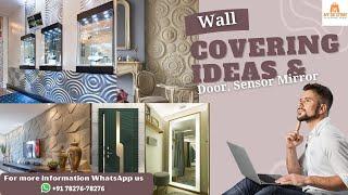 Wall Covering Ideas & Door, Sensor Mirror. #wallpanel #sehrawatbrother #house #mtsbstore #Mirror