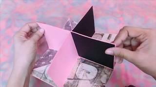 square circular pop up card | pop up card