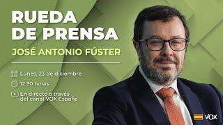  DIRECTO | Rueda de prensa de José Antonio Fúster