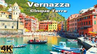 Cinque Terre Italy Walking Tour - Vernazza Italy Walking Tour 4k UHD 60 fps