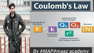 Coulomb's law by#MAP#maaz academy coulomb's law, coulomb's law 2nd year physics, coulomb's law in ma