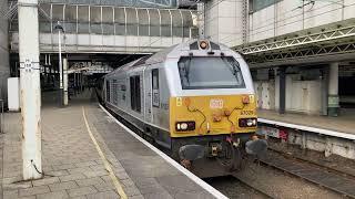 67029 with tones, storming away from Manchester Piccadilly with the 1V39 to Cardiff on 17.02.2025